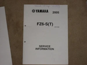 YAMAHA FZ6-S (T) WARTFAHREN SERVICE INFORMATION INSPECTION MANUAL 05 - Imagen 1 de 1
