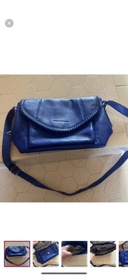 Bolso Aimee Kestenberg azul real y estampado animal. Excelente Estado Foto 1 de 4