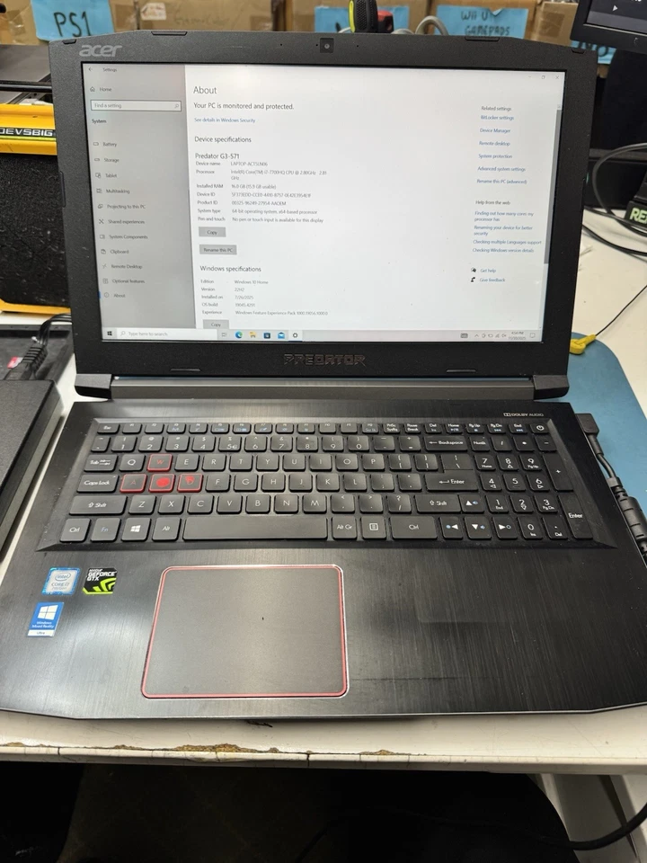 Acer Predator Helios 300 G3-571 i7-7700HQ 2.8GHz 16GB RAM 256GB SSD 1TB GTX 1060 - Image 1 of 4