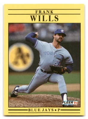 Frank Wills 1991 Fleer Baseball #191a Toronto Blue Jays - Image 1 of 2