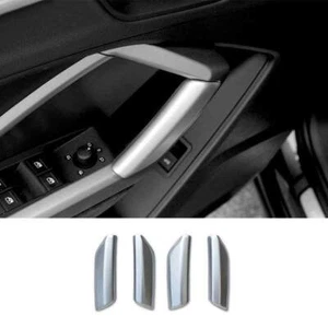 Fit For Audi Q3 2019-2022 2023 ABS Silver Interior Door Armrest Cover Trim 4PCS - Picture 1 of 8