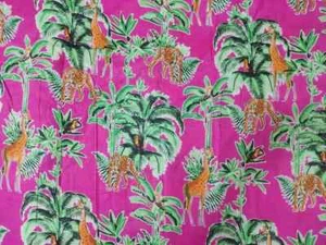 50Yard Indian Floral Hand Printed Cotton Fabric Sewing Fabrics Dressmaking Craft - Picture 1 of 5