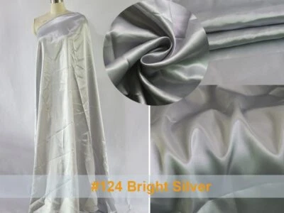 Material satinado liso de 1 yarda para forro de ropa bufanda tela Charmeuse sedosa Foto 1 de 4