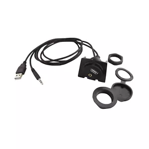 3FT 3.5mm Car Dashboard Flush Mount USB2.0 AUX Socket Extension Lead Panel Cable - Picture 1 of 5