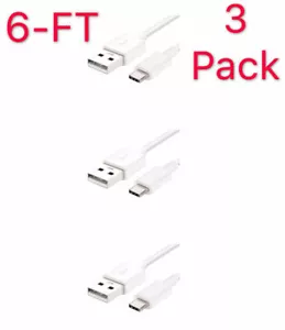 3-Pack 6FT OEM Type C Cable Fast Charging Cord For Samsung Galaxy A20 A30 A50 - Picture 1 of 5
