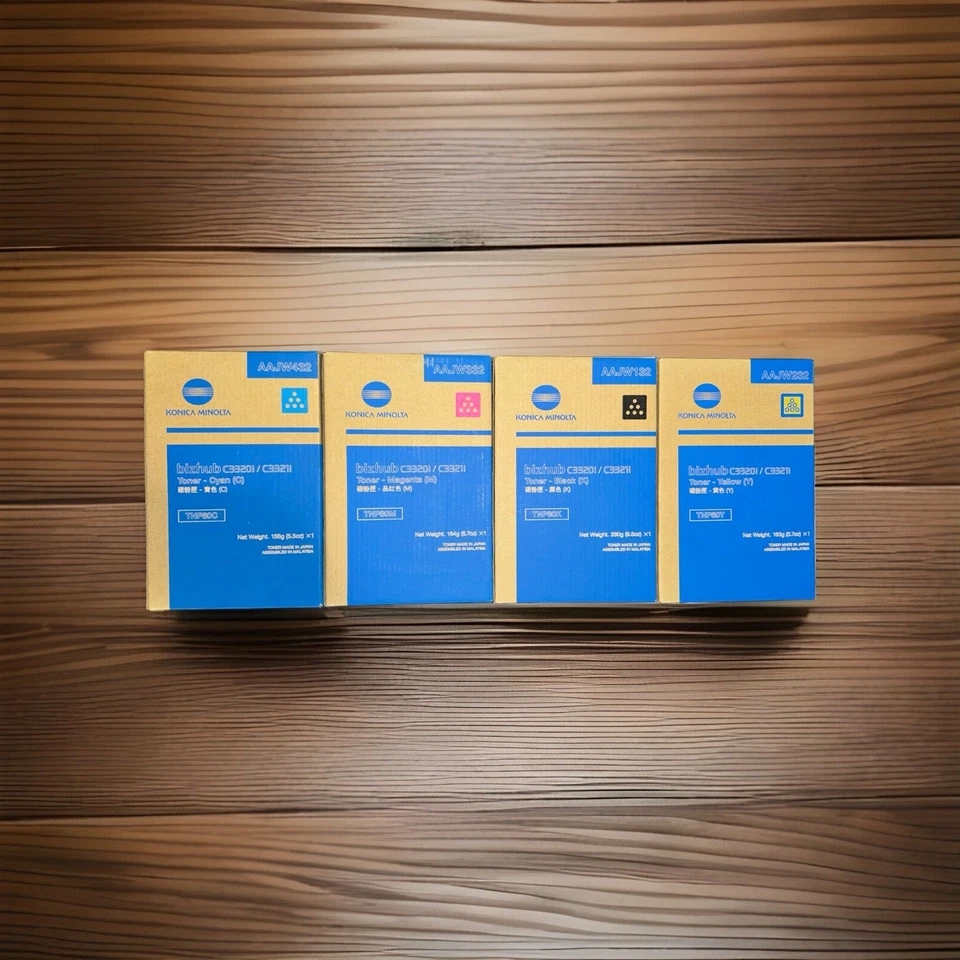 SET- OEM Konica Minolta BizHub C3320i C3321i Toners TNP80K TNP80C TNP80M TNP80Y