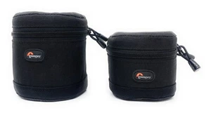 2x Lowepro Camera Lens Case/Pouch/Protectors: 8x6cm, 9x9cm - Mint Condition - Picture 1 of 10