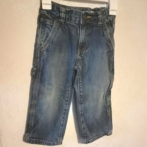 Boys Gymboree Carpenter Jeans sz 3 Adjustable Waistband Blue - Picture 1 of 7