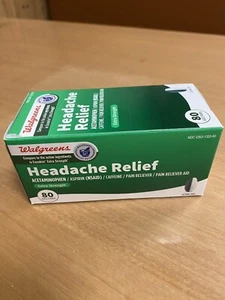 Walgreens Extra Strength Headache Relief 80 Geltabs Compare to Excedrin ~04/2026 - Picture 1 of 7