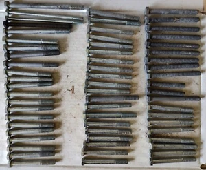 67 Steel Some Vintage Bolt Mostly Hex Lot Misc. Sizes Over 7 pounds - Picture 1 of 9