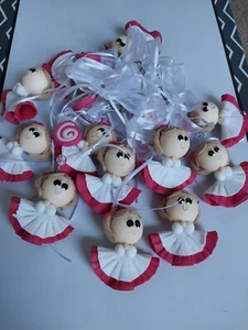 12 Princess for first comunion.. Key Chain   Red  Baptism.. Figuras de migajon - Picture 1 of 3