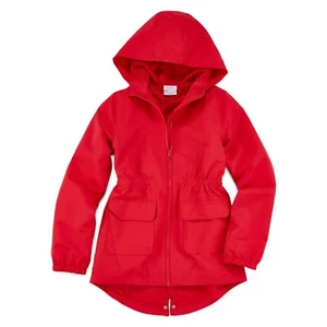 Izod Girls Anorak Hooded Rain Jacket; Medium Red (Size XL - 18) - Picture 1 of 1