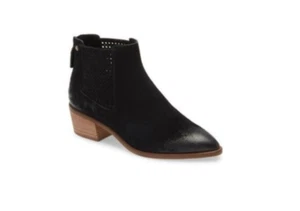 NEW Cole Haan Leather Val Ankle Booties Boots Black Womens Size 6.5 Retail $200 - Picture 1 of 6