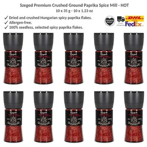 Hungarian Szeged Crushed Ground Spicy Paprika Spice Mill - HOT - Molnar 35gx10 - Picture 1 of 2
