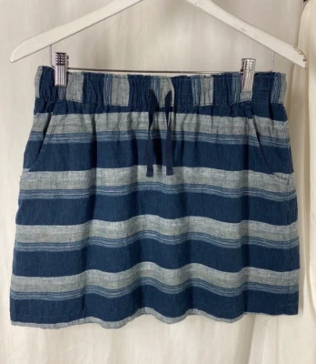 Falda PATAGONIA S Island Cáñamo Azul Gris Bolsillos con Cordón Foto 1 de 4