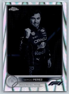2022 Topps Chrome F1 Black And White Ray Wave Sergio Perez - Picture 1 of 2