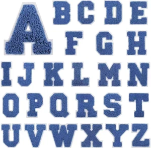 Chenille Letter Patch Iron On,Chenille Iron on Varsity Letter Patch,26Pcs Varsit - Picture 1 of 7