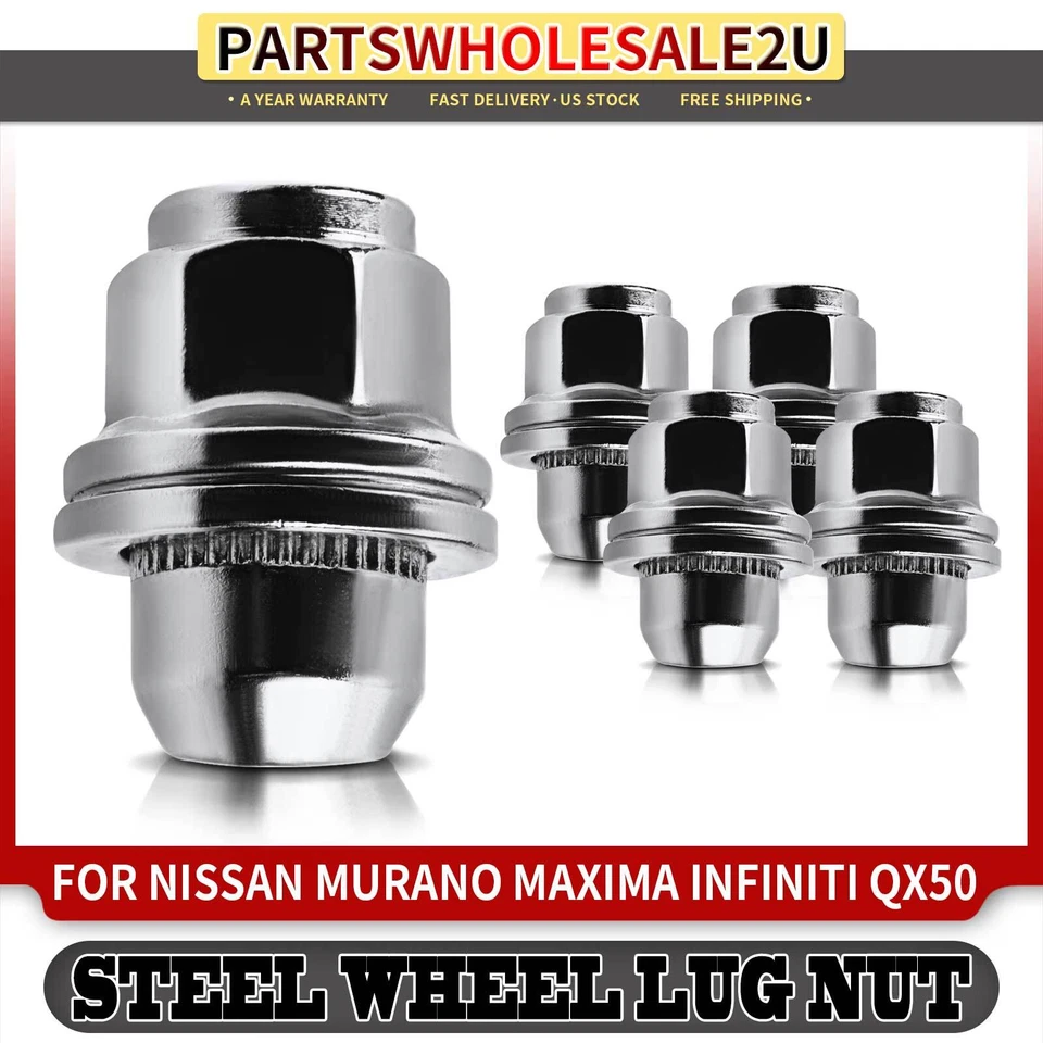 5x Tuerca de rueda para Infiniti EX35 EX37 FX35 G25 M37 Q40 Nissan Máxima Murano Foto 1 de 4