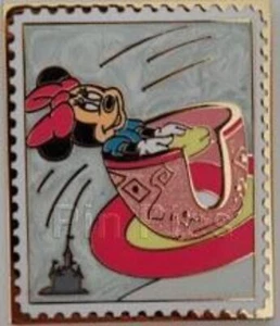 Disney Pin Minnie Mad Tea party Attraction Trading Stamp Collection Castle 82742 - Picture 1 of 1