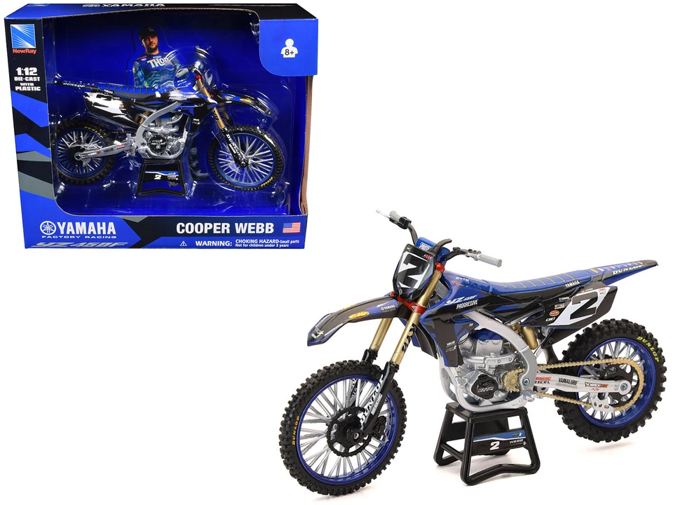 New Ray Yamaha YZ450F #2 Cooper Webb 1/12 Diecast Model Motorcycle 58483