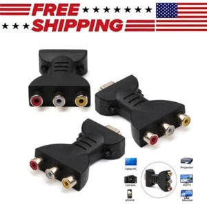 HDMI Stecker auf 3 Cinch Buchse Composite AV Video Audio Adapter Konverter TV PC schwarz - Bild 1 von 7