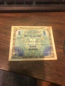 Vintage original WW11 1944 Germany / Allide Occupation - WWII 1 Mark - Picture 1 of 3