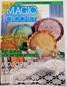 Vintage Magic Crochet Magazine December 1991 #75 Bedspread and Border Sheet - Picture 1 of 3