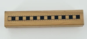 JRL Design 104 Country Checkered Border Wood Mount Rubber Stamp - Picture 1 of 4