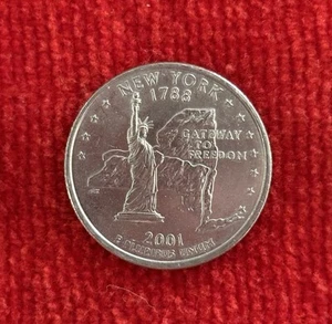 2001 New York State Quarter Excellent - Picture 1 of 3