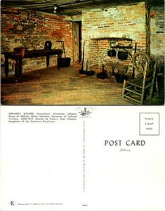 Postcard Servants Kitchen Indiana Historic Scene Postcard - Picture 1 of 1