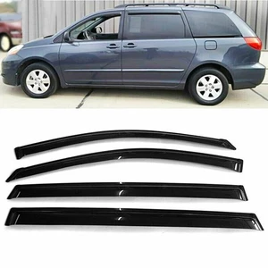 4Pcs Acrylic Window Visors Sunproof Rain Guards Kit For Toyota Sienna 2004-2009 - Picture 1 of 10