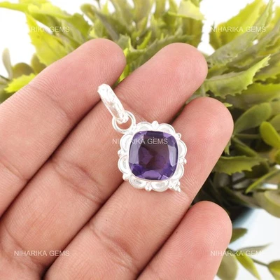 Natural IOLITE Christmas Daughter Wedding Handmade Elegant Pendant 925 Silver Foto 1 de 4