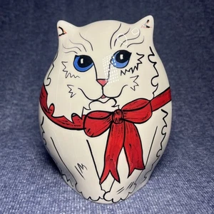 Cats By Nine Nina Lyman Cat Vase, Whimsical Ceramic Cat Decor - Picture 1 of 8