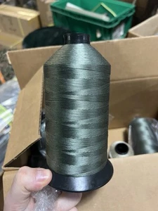 LT Green Nylon Thread 16 Oz T92Cone Made in USA by Fil-Tech Premo UVR 12501 - Picture 1 of 2
