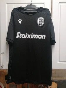 PAOK Football shirt black Macron Large mens Greek - Picture 1 of 5