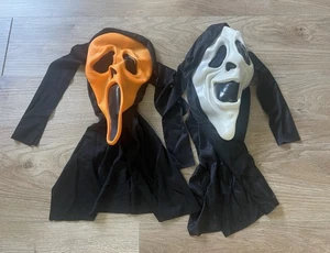 Máscara de Halloween Vintage Pascua Ilimitada Naranja y Blanco Ghost Face Scream - Lote 2 - Imagen 1 de 8