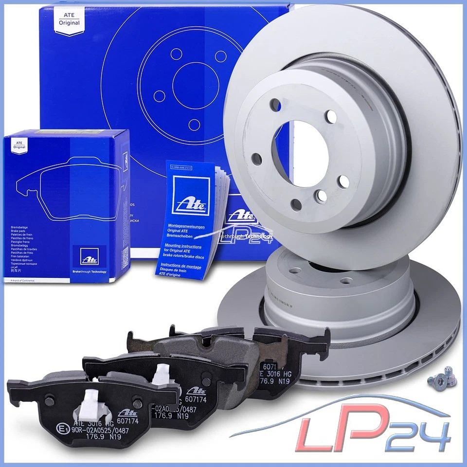 2x ATE DISQUE DE FREIN +PLAQUETTES ARRIÈRE POUR BMW SÉRIE 5 E60 E61 05-10 - Photo 1/4