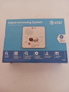 AT&T 1740 White Digital Answering System w/ Time/Day Stamp 60 Minutes Recording - Picture 1 of 1