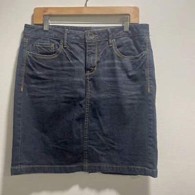 Falda vaquera de mezclilla oscura Converse One Star Circa 1974 para mujer talla 10 hasta la rodilla Y2k Foto 1 de 4