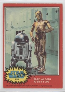 1977 O-Pee-Chee Star Wars R2-D2 and C-3PO #118 b8c