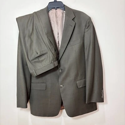 De Colección Hart Schaffner Marx 2 Piezas Pantalón Traje Abrigo Deportivo Blazer Para Hombres 41R Verde Oliva Foto 1 de 4