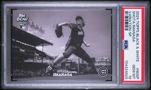 PSA 10 Shota Imanaga Image Variation SP 2024 TOPPS BLACK & WHITE Cubs Rookie - Picture 1 of 3