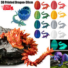 Surprise Dragon Egg Articulating Gemstone Dragon Fidget Toy - 3D Printed Dragons