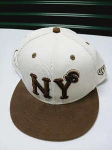 NEW YORK SCHWARZ YANKEESNEGRO LEAGUE EBBETS FELD FLANELL KORD TAILLIERT HUT Größe 8 - Bild 1 von 5