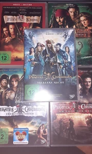 DVD Sammlung Fluch der Karibik 1 bis 5 komplett Salazars Rache alle Teile - Bild 1 von 1