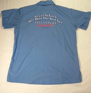 Universal Studios Twister Button Up Work Shirt XL mechanic tow truck auto repair - Picture 1 of 6