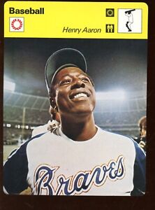 1977 Sportscaster Baseball Card Hank Aaron NRMT