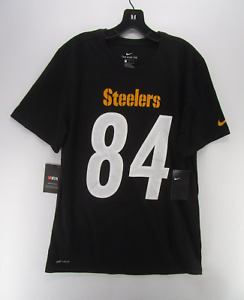 Antonio Brown Shirt Men Large Black Pittsburgh Steelers Nike Dri-Fit Jersey NEW