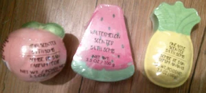 3 NEW fruit shaped scented bath bombs PEACH PINEAPPLE & WATERMELON - Picture 1 of 1
