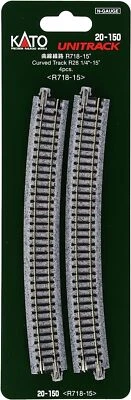 KATO N gauge curve line R718-15 ° 4 pieces 20-150 Railway model supplies - Image 1 of 4